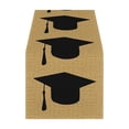 thumbnail image 1 of Elegant Graduation Table Runner, Black and Gold Foil Bachelor Cap Decor, Long Disposable Table Cover for Graduation Party Dessert Table and Celebration Buffet, 1 of 6