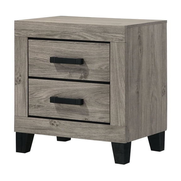 Elegant Gray Nightstand For Bedroom Use - 2 Drawers, 4" Floor With Construction 13"l X 11"w 4"h Inner Drawer Space