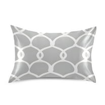 Elegant Gray Pattern Queen Size Pillowcase Silky Smooth Finish Anti Wrinkle Design Easy Envelope Closure 20x30in