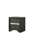 thumbnail image 1 of Elegant Gray Wood 2 Bedside Stand With Metal Pulls And Look Luxurious Nightstand 2 Drawers Robust For Bedroom, 1 of 2