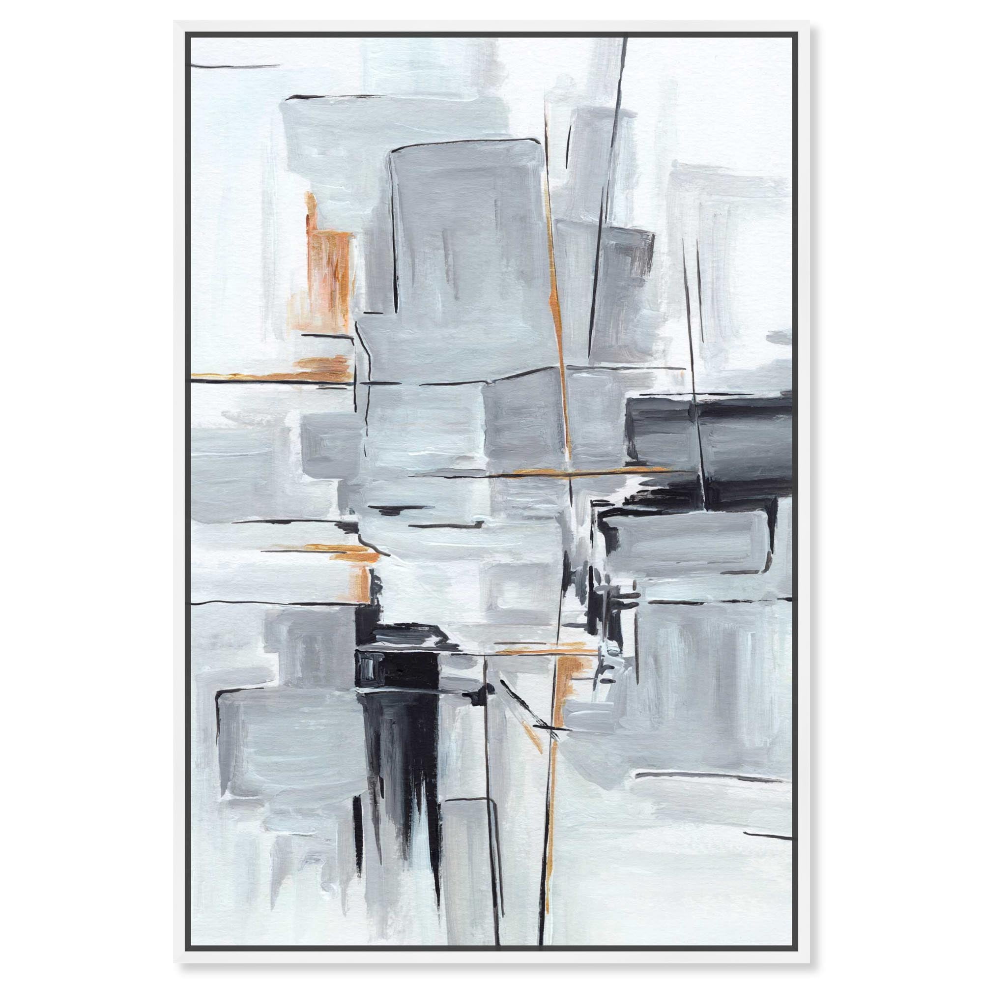 Elegant Grey Shades I Canvas Abstract Expressionism by Art Remedy ...