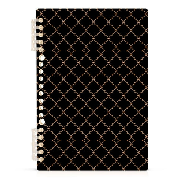 Elegant Grid Lines Notebooks 1-subject Journal 60 Sheets A5 College Ruled Paper Detachable Ring 8.3"x5.7"