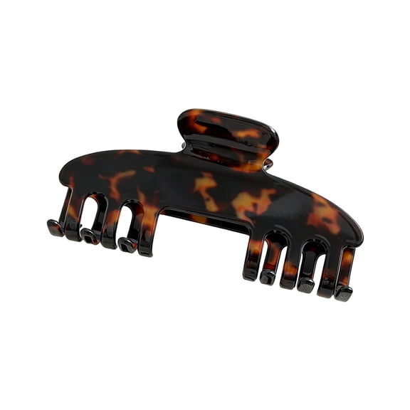Jialinnn Plaid Hair Barrette, Brown, 1 Count