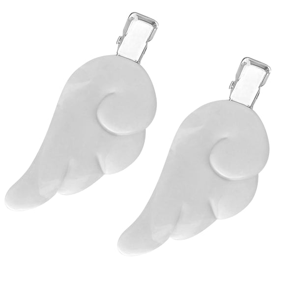 Elegant Hair Clip Barrette Sweet Fashionable Flat Clip Wing Hairpin for Bunches Photo Props