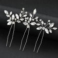 thumbnail image 1 of Elegant Hair Pins for Bridal and Western Couture Statement Barrettes for Weddings and Photoshoots,2.36×2.52inch,White, 1 of 9