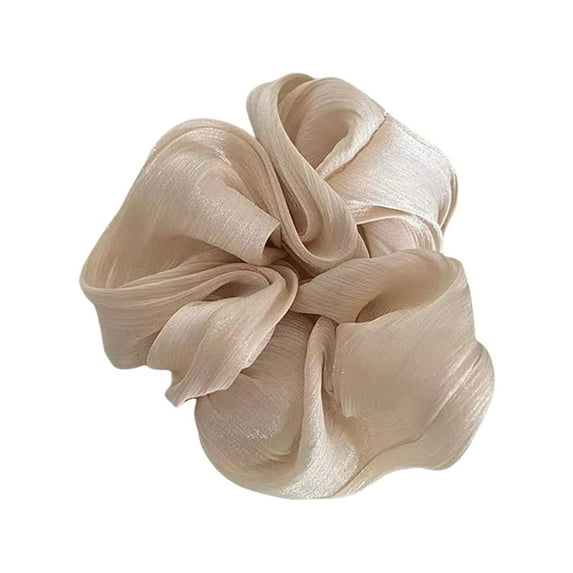 Elegant Hair Styling Accessory Satined Scrunchie HairTie Fabric Hairband For Women Girl Daily and Formal Occasion