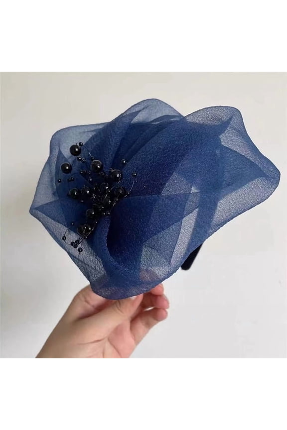 Elegant Half Hat Headband French Retro Hair Hoop Dinner Party Hairband For Women Girls Temperament Headwear Hair Accessories