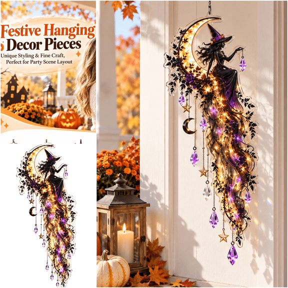 Elegant Halloween Cascade Wall Light, Hanging LED Holiday Atmosphere Light, Lighted Waterfall Wall Decor for Indoor Home Party Porch