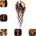 thumbnail image 1 of Elegant Halloween Cascade Wall Light, Raven Midnight Decor with Raven Crescent Moon and Cascading Crystals, Gothic Wall Hanging for Halloween Home, 1 of 6