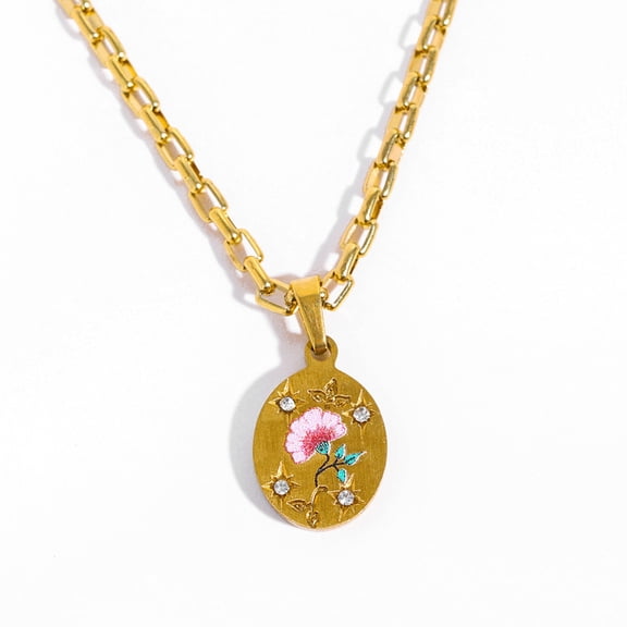 Elegant Hand Painted Design Necklace Elegant Hand Painted Necklace Collarbone Chain Suitable For Multiple Occasions