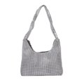 thumbnail image 1 of Elegant Handbag Evening Bag Rhinestones Purse Silver Underarm Bag Shoulder Bag for Outdoor Wedding, 1 of 9