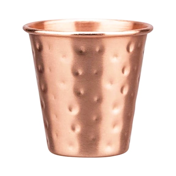 Elegant Handcrafted Brass Rimmed Glass Cup for Shots and Cocktails Classic Barrel Shaped Drinking Glass with Smooth Edges for Home Bar and Entertaining
