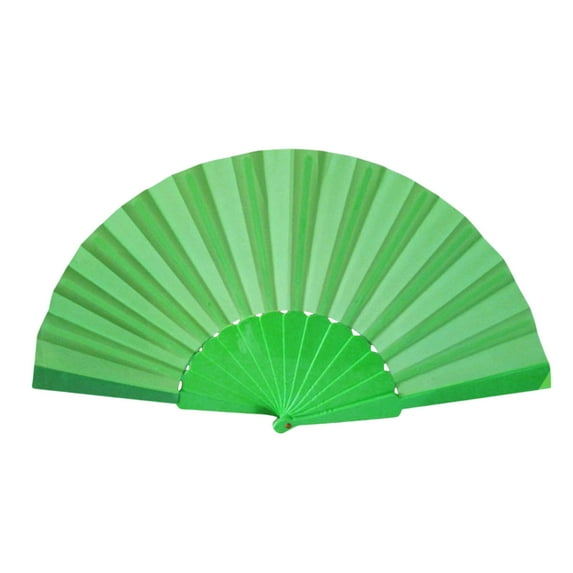 Elegant Handheld Folding Fan for Performances & Gifts - Lace Edging, Gold Decorations, 23cm Ribs, 40cm Amplitude, Durable Plastic Fashion Accessory