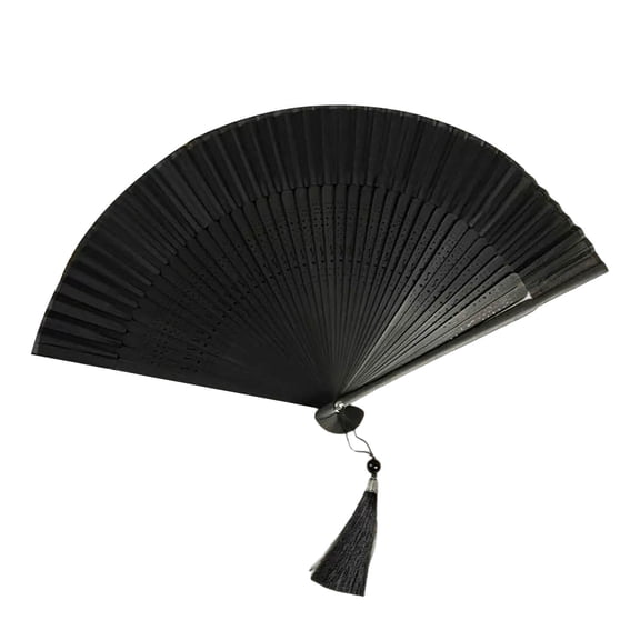 Elegant Handheld Folding Paper Fan Zen Theme Lightweight Durable for Outdoor Park Party Home Decorative Accessory