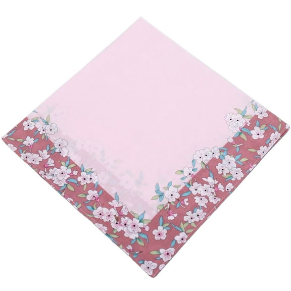 Elegant Handkerchief with Handwoven Flower Pinted Hanky Soft and Absorbent for Wedding Party and Business