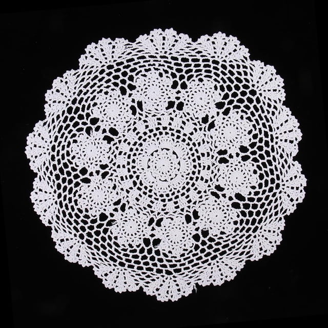 Elegant Handmade Crochet Embroidered Doilies Cotton Lace Doily Table ...
