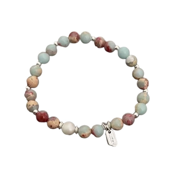 Elegant Handmade Woven Stone Bead Necklace With Pearls Pendant for Women