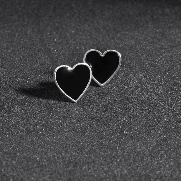 Elegant Heart Earrings, Heart Earrings, 925 Silver Earrings for Women