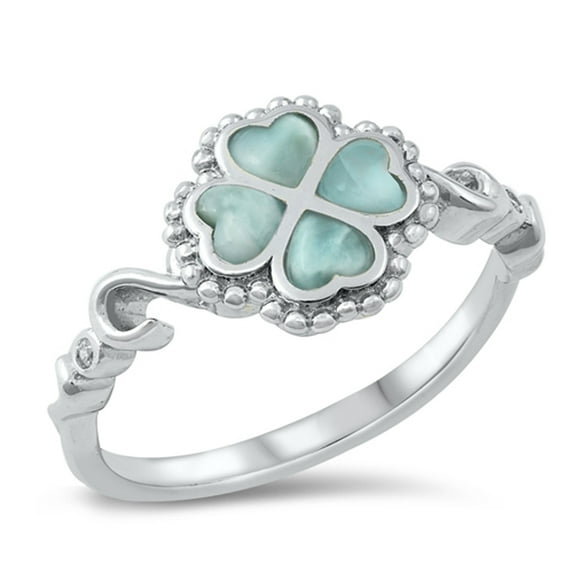 Elegant Heart Leaf Clover Ring .925 Sterling Silver Band Jewelry Female Male Unisex Size 5