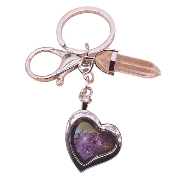 Elegant Heart Photo Frame Keychain Crafted From Natural Stone Offering Multiple Color Personalize Romance