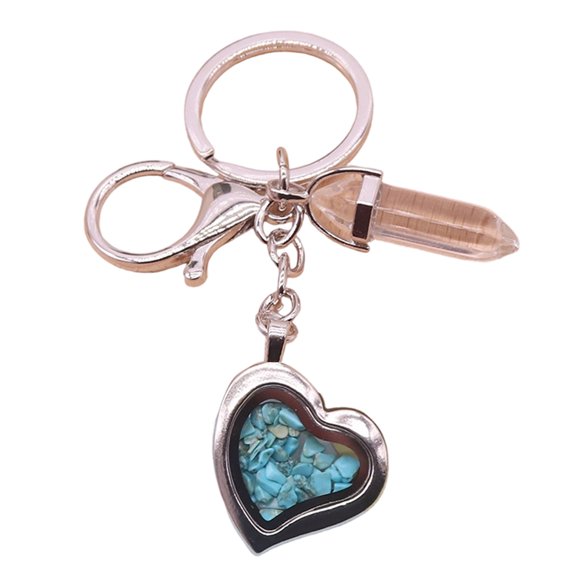 Elegant Heart Photo Frame Keychain Crafted From Natural Stone Offering Multiple Color Personalize Romance