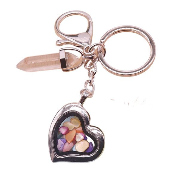 Elegant Heart Photo Frame Keychain Crafted From Natural Stone Offering Multiple Color Personalize Romance