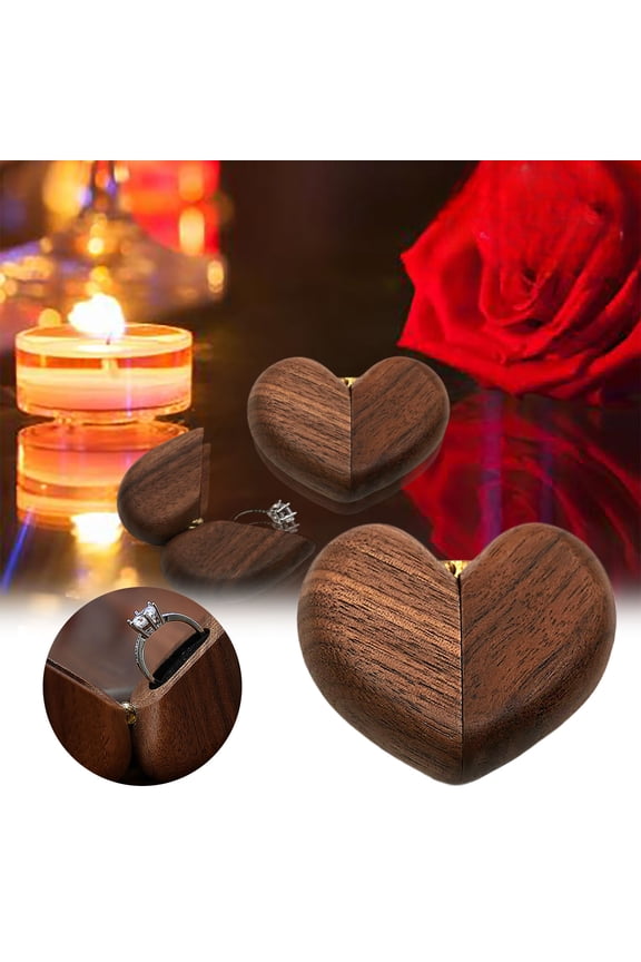 Elegant Heart Shaped Jewelry for Engagement Rings Wedding Proposal with Secure Closure and Intricate Carvings