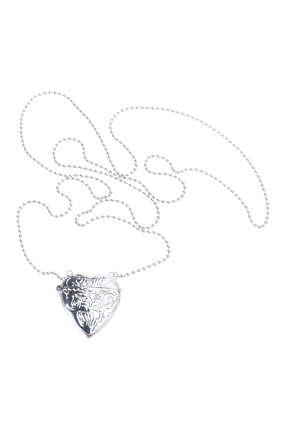 Elegant Heart Shaped Photo Locket with Chain Multifuntional Metal Crossbody Accessory Suitable for Decorating Outfits