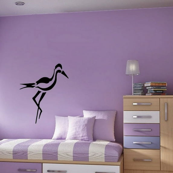 Elegant Heron Decal - 36 Inches