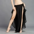 thumbnail image 1 of Elegant High-Slit Skirt with Chiffon Back Panel, 1 of 5