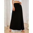 thumbnail image 1 of Elegant High-Waist Maxi Skirt for Fall/Winter - Solid, Micro-Elastic & Easy-Care Fabric, Timeless Women’s Style, 1 of 13