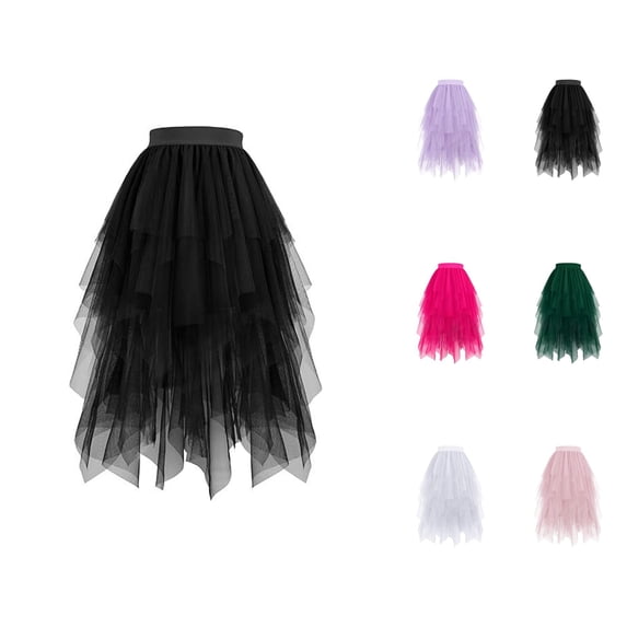 Elegant High Widelity Knit Sheer Overlay Skirt For With Inner And Flirty Asymmetrical Hem