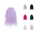 thumbnail image 1 of Elegant High Widelity Knit Sheer Overlay Skirt For With Inner And Flirty Asymmetrical Hem, 1 of 5