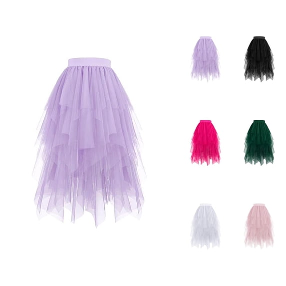 Elegant High Widelity Knit Sheer Overlay Skirt For With Inner And Flirty Asymmetrical Hem
