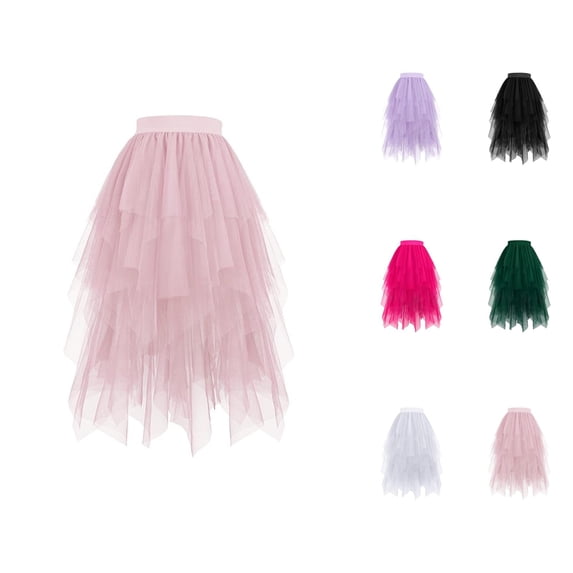 Elegant High Widelity Knit Sheer Overlay Skirt For With Inner And Flirty Asymmetrical Hem