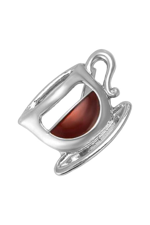 Elegant Hollow Cafe Cup Pin Coffee Lover Accessory Stylish Badge for Clothing Fashion Statement Accessories