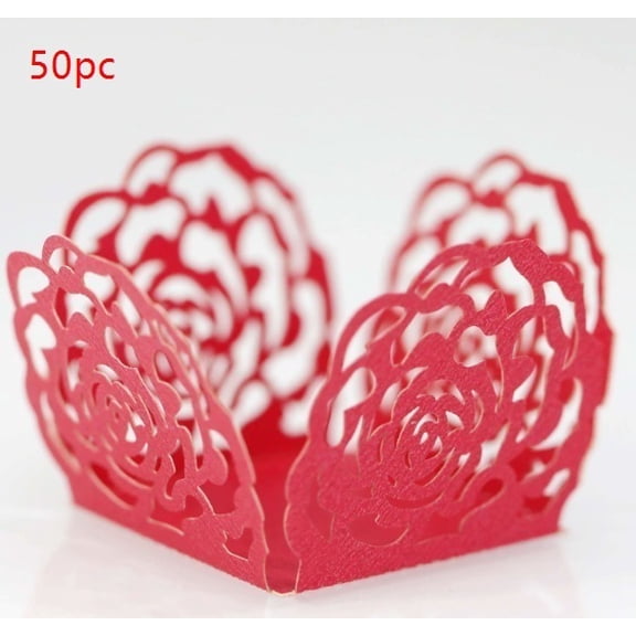 Elegant Hollow Rose Lace Wedding Candy Box  Romantic Party Favor Holder for Weddings, Bridal Showers, and Special Events