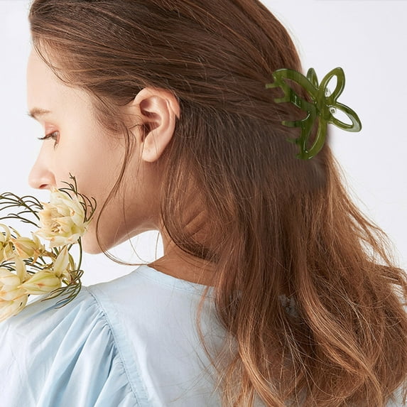 Elegant Hollowed Out Colorful Acetic Hair Clips for Women - Stylish Barrettes for Everyday Use