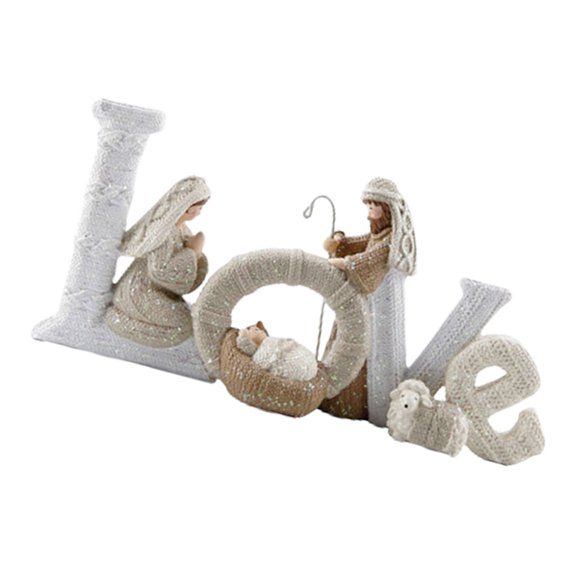 Elegant Holy Family Resin Statue for Festival Home Holiday Nativity Set