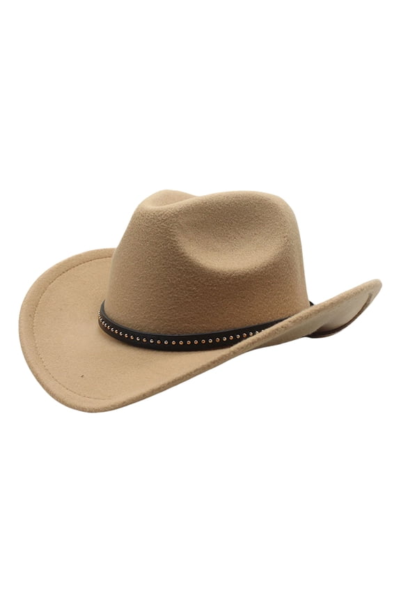 Elegant Homburg Unique Ethnic Styling Hat with Wide Brimmed Flat Wide Brimmed Western Hat for Casual Wear