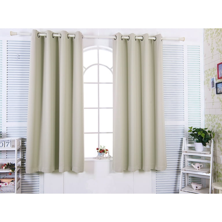 Elegant Home Fashions Tripoli 96-in Oyster Polyester Blackout Thermal Lined Curtain Panel Pair Elegant Home Fashions Tripoli 96-in Oyster Polyester Blackout Thermal Lined Curtain Panel Pair