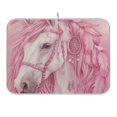 thumbnail image 1 of Elegant Horse with Long Hair Dish Drying Mat 16x18 Absorbent Microfiber Draining Rack Pad for Kitchen Counter Sink, 1 of 8