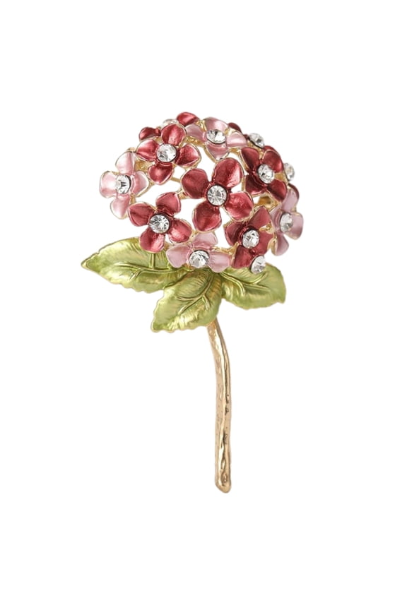 Elegant Hydrangea Brooch in White Tones Sophisticated Flower Pin for Fashionable Women Seeking Styles and Detail