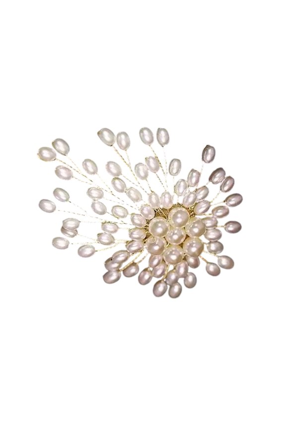 Elegant Imitation Pearls Brooch Handmade Lapel Accessory Sophisticated Jewelry Daily Wear Clothing Accessories