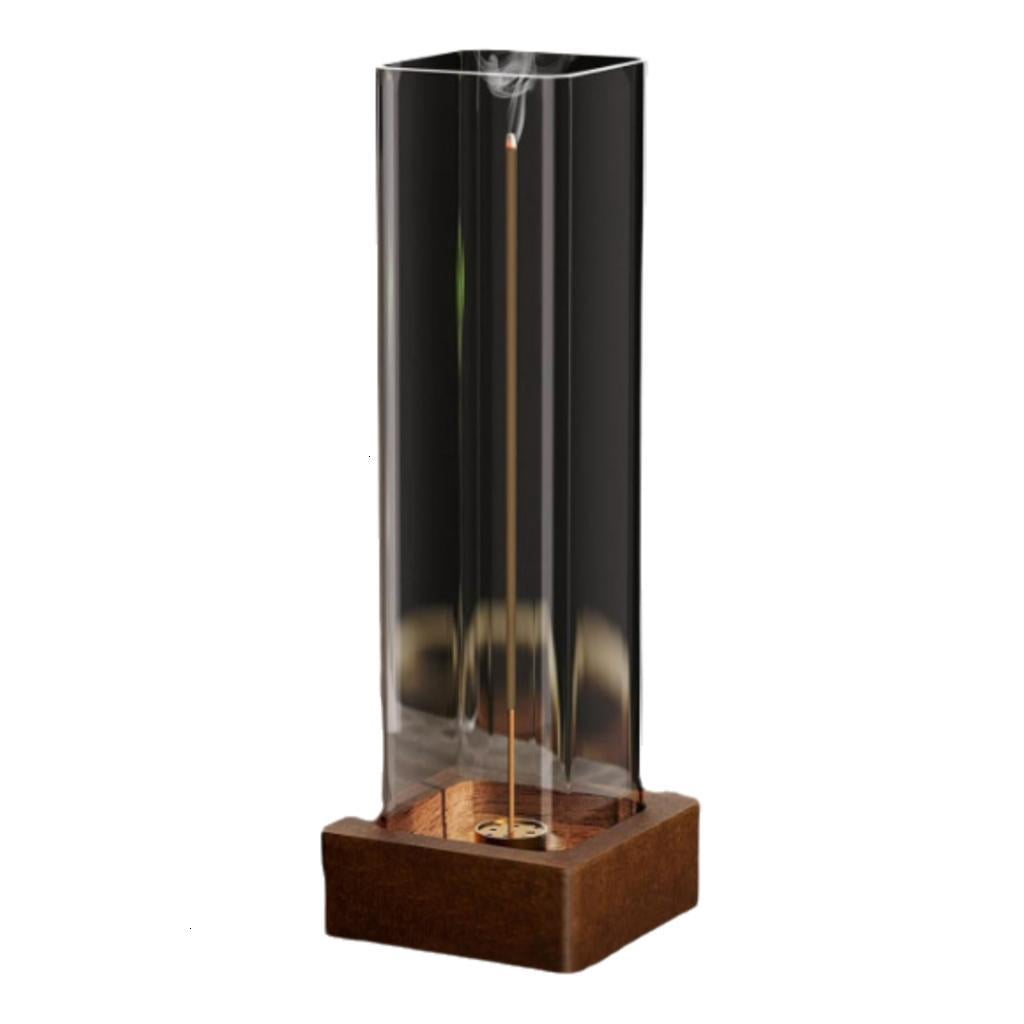 Elegant Incenses Stick Holder with Removable Glass Ashes Catcher Tray for Living Room and Bedrooms Home Relaxation