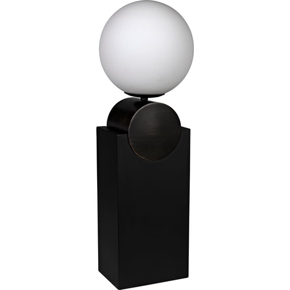 Elegant Industrial Steel and Brass Table Lamp by Noir