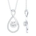 thumbnail image 1 of Rosec Jewels Elegant Infinity Pendant Necklace with Moissanite for Women - D Color VS1 Clarity, 925 Sterling Silver, 1 of 7