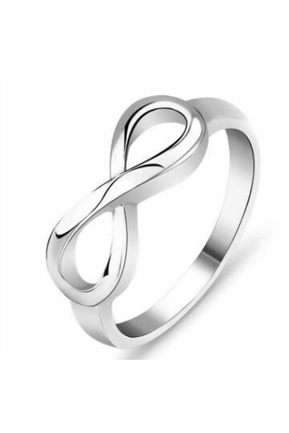Elegant Infinity Ring: Timeless Silver Design Symbolizing Eternity, Perfect for Everyday Wear or Special Occasions