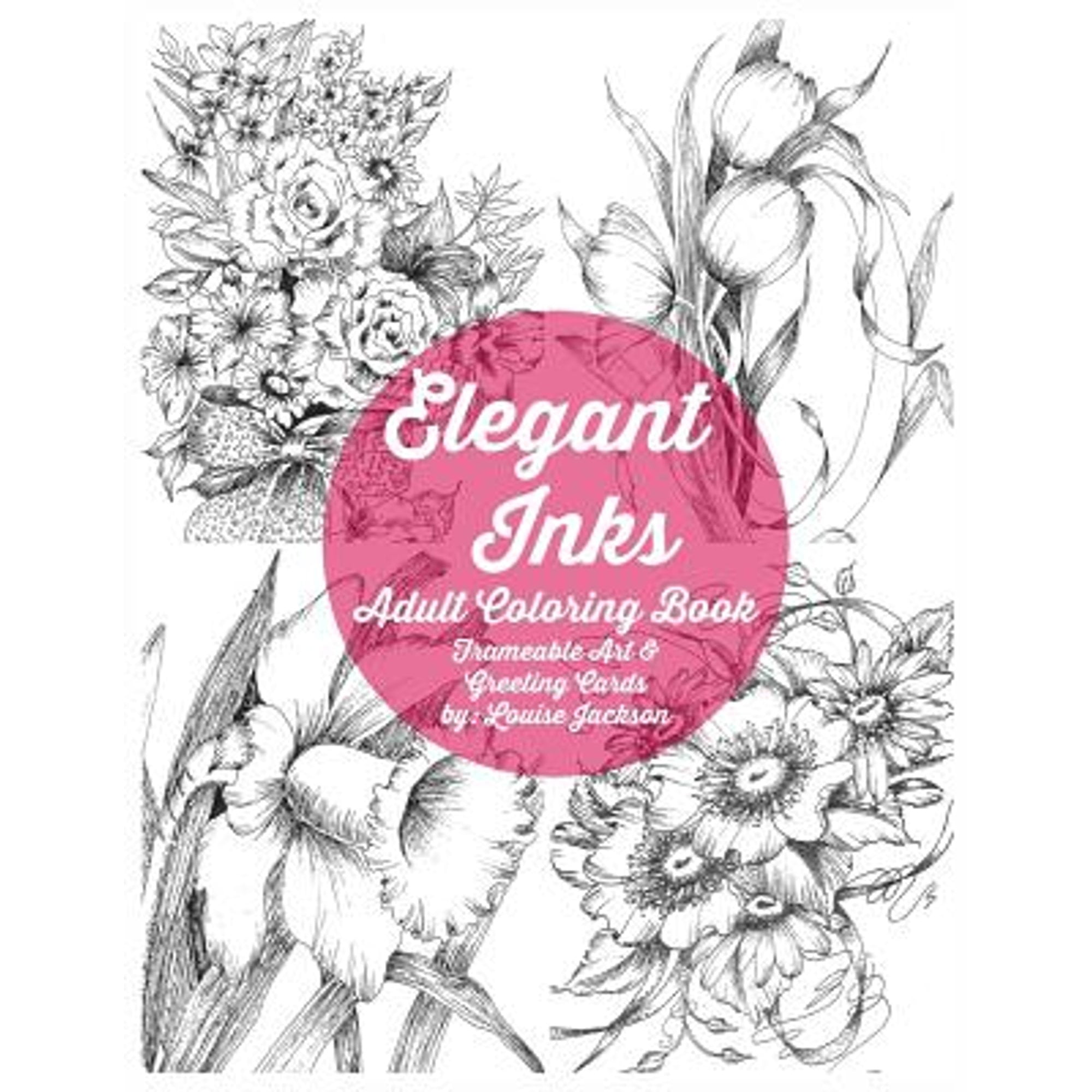 Elegant Inks - Adult Coloring Book: Frameable Art & Greeting Cards ...