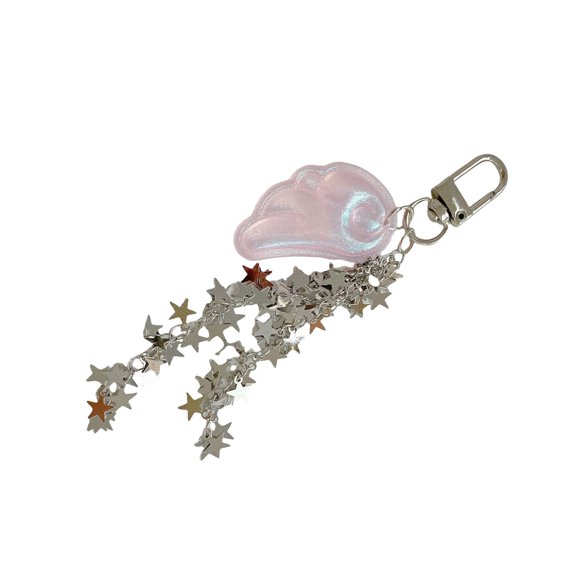 Elegant Inspired Keychain Pendant Accessory Combining Star Angel Wing Ideal For Bags Keys Or Gift Giving